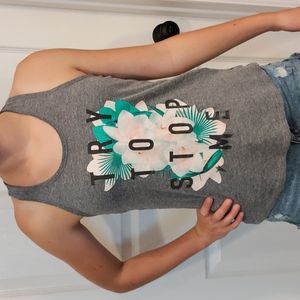 Grey Racerback Tank Top